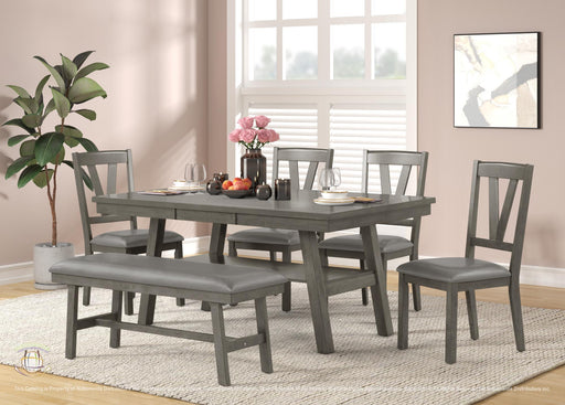 TABLE AND 4 X SIDE CHAIRS - D436-5