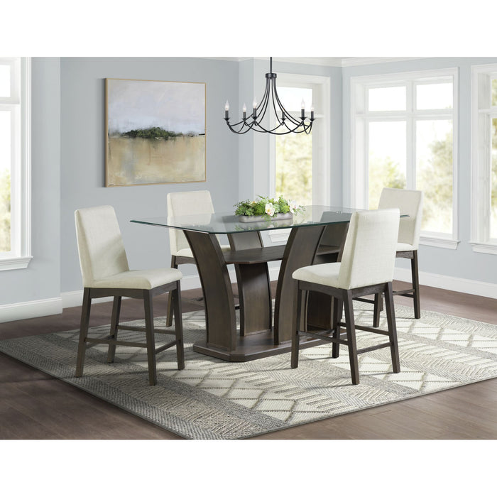 Dapper Rectangular Counter Dining 5PC Set-Table and Four Chairs