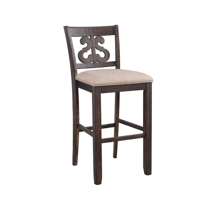 Stone 30" Swirl Back Bar Stool Set of 2