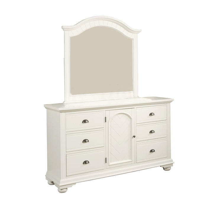 Brookpine White Dresser & Mirror Set image