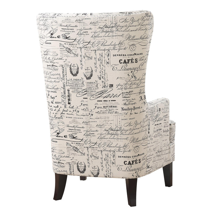 Kori Accent Chair in French Script