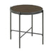 Vienna Round End Table with Wooden Top image