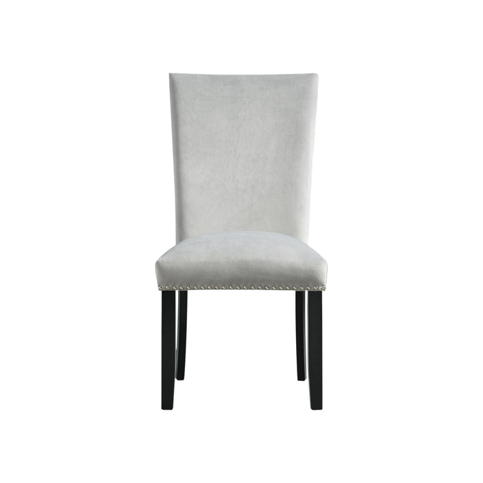 Francesca Gray Velvet Side Chair set of 2