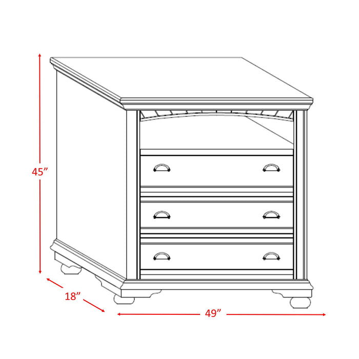 Brookpine White TV Stand