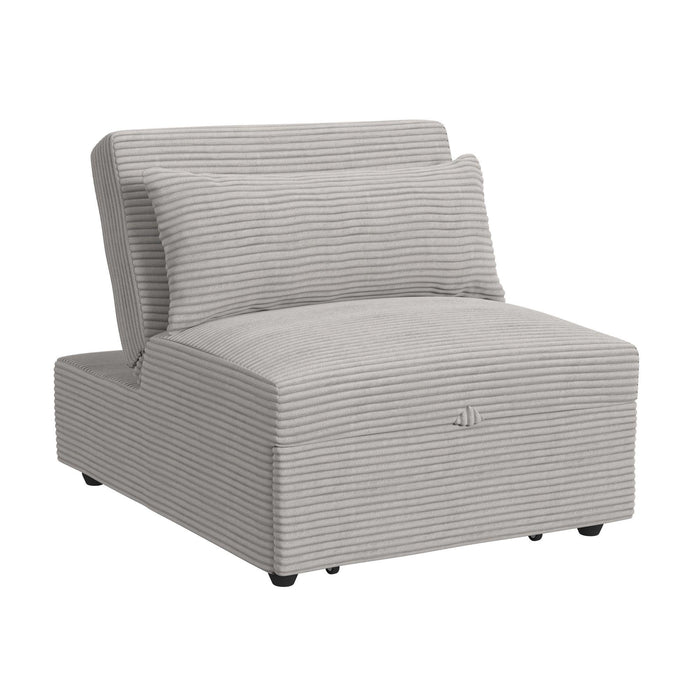 Pluto Chair with kidney pillow, Klik Klak and Pop up in Coronado Grey
