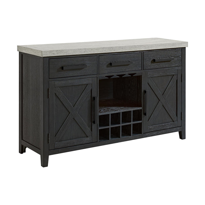 Axel Server in Light Grey and Espresso