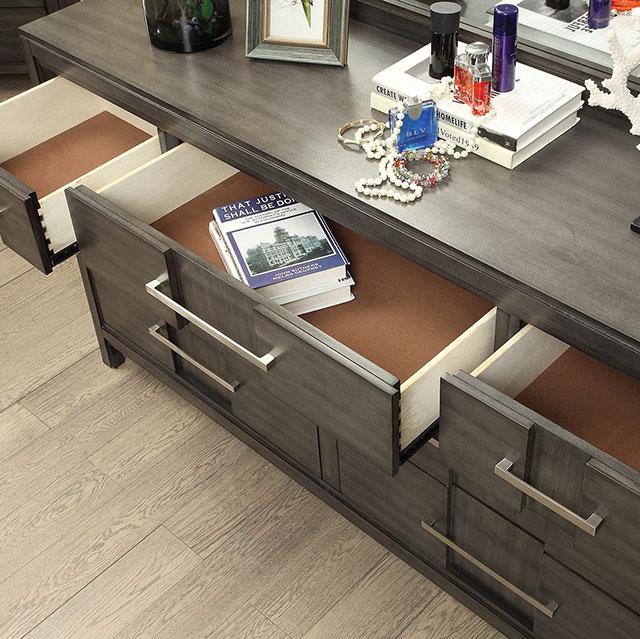 Berenice Dresser White, Gray, & Espresso