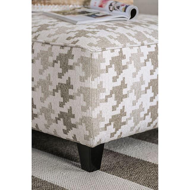 Christine Light Gray/Pattern Ottoman