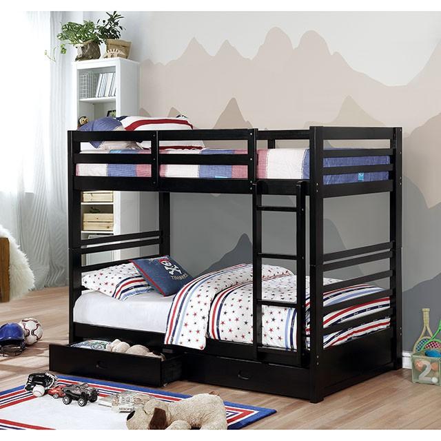 California Iv Black Twin/Twin Bunk Bed