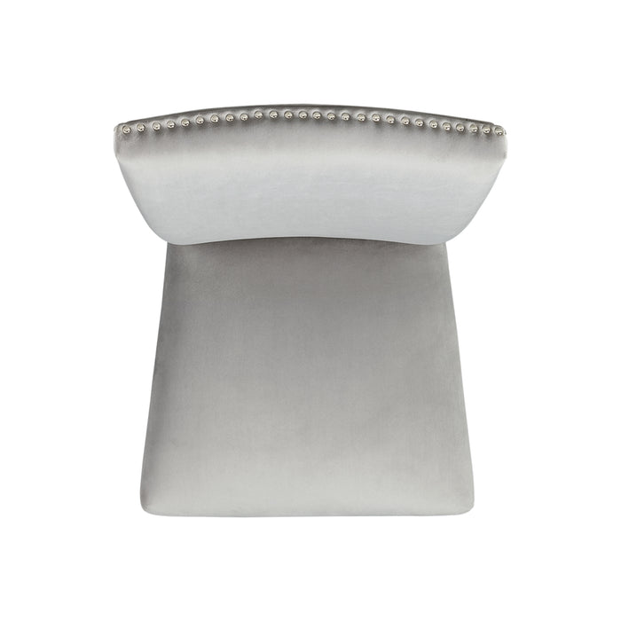Francesca Counter Dining Gray Counter Velvet Side Chair (2 Per Pack)