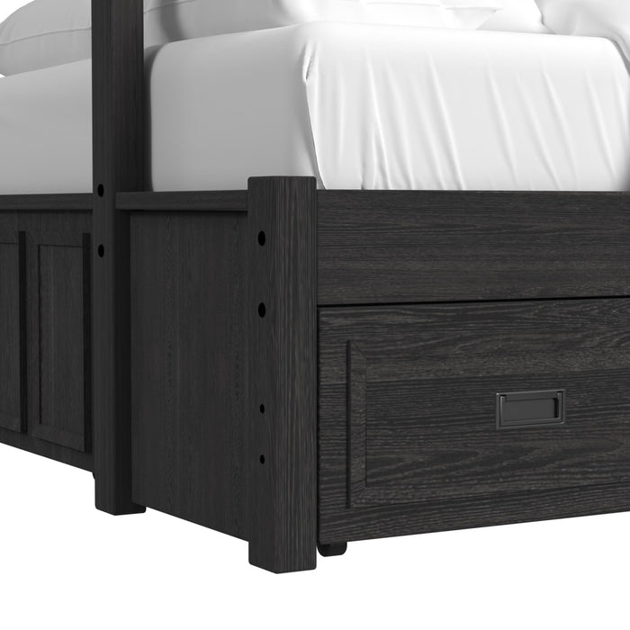 Hampton Kids Over Bunk with Ladder and Trundle Bedroom Set