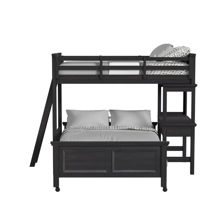 Hampton Kids Over Loft with Ladder and Desk with Speaker
