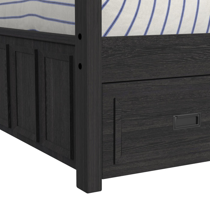 Hampton Kids Over Bunk with Ladder and Trundle Bedroom Set