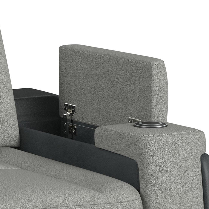 Lantana 2PC Living Room Set in Rocky Cement/Charcoal-Sofa & Loveseat