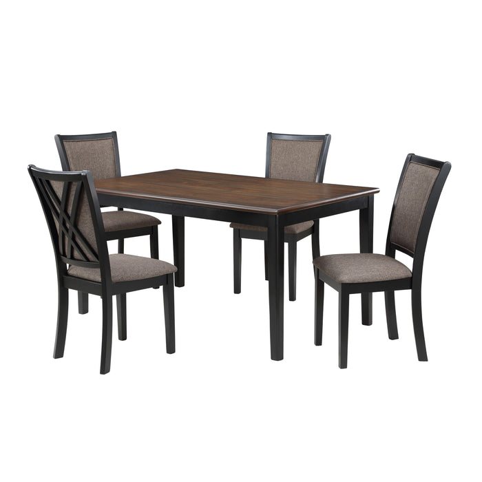 POTOMAC 42" ROUND COUNTER TABLE & 4 CHAIRS -BROWN/BLACK