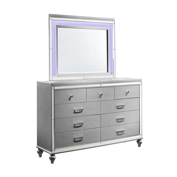 VALENTINO LIGHTED MIRROR-SILVER