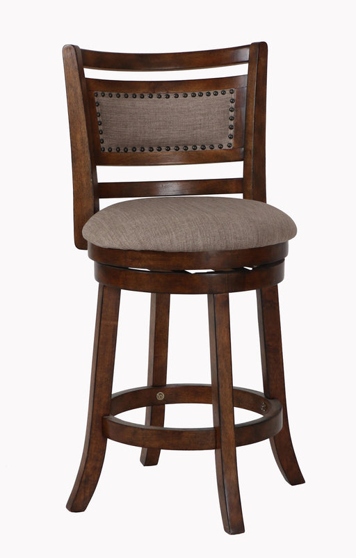 ABERDEEN 24" COUNTER STOOL-DK BROWN W/FABRIC SEAT image