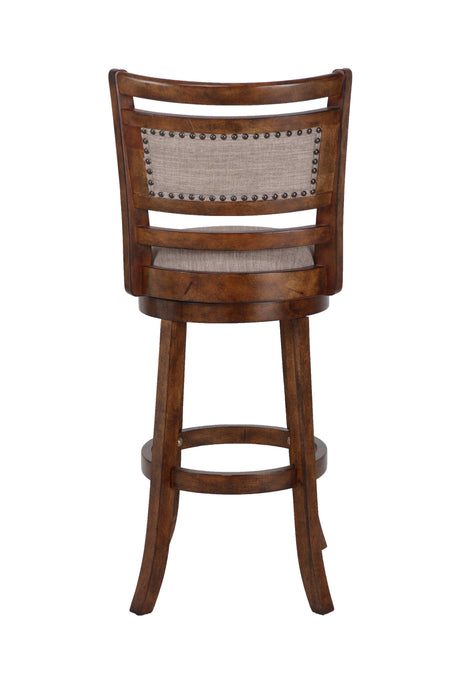 ABERDEEN 29" BAR STOOL-DK BROWN W/FABRIC SEAT