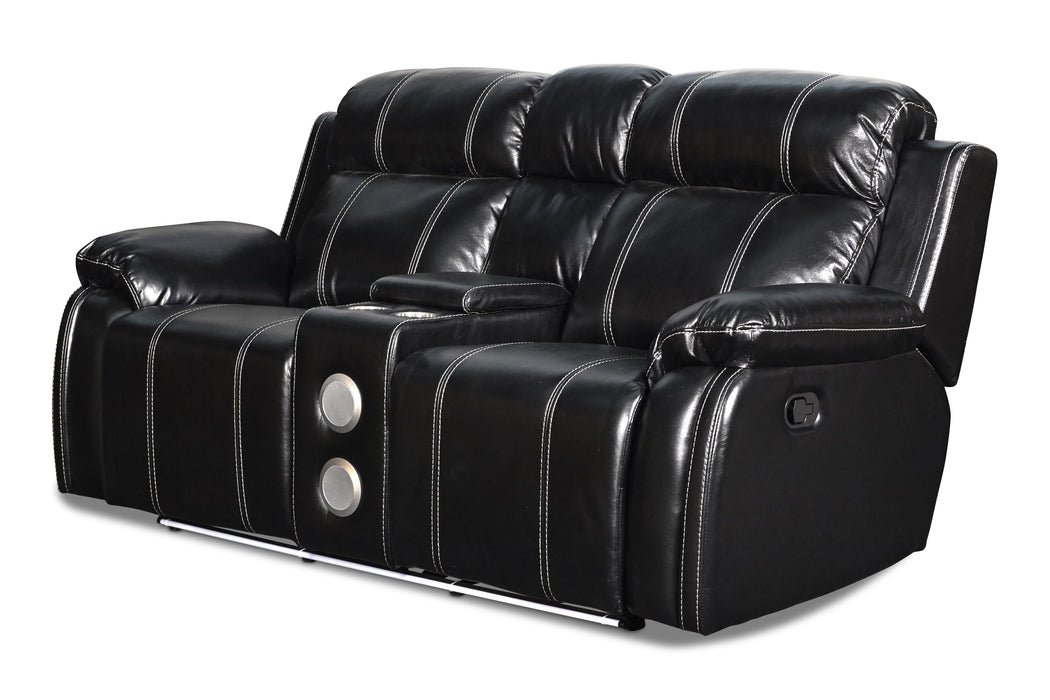 FUSION CONSOLE LOVESEAT W/SPEAKER-EBONY image