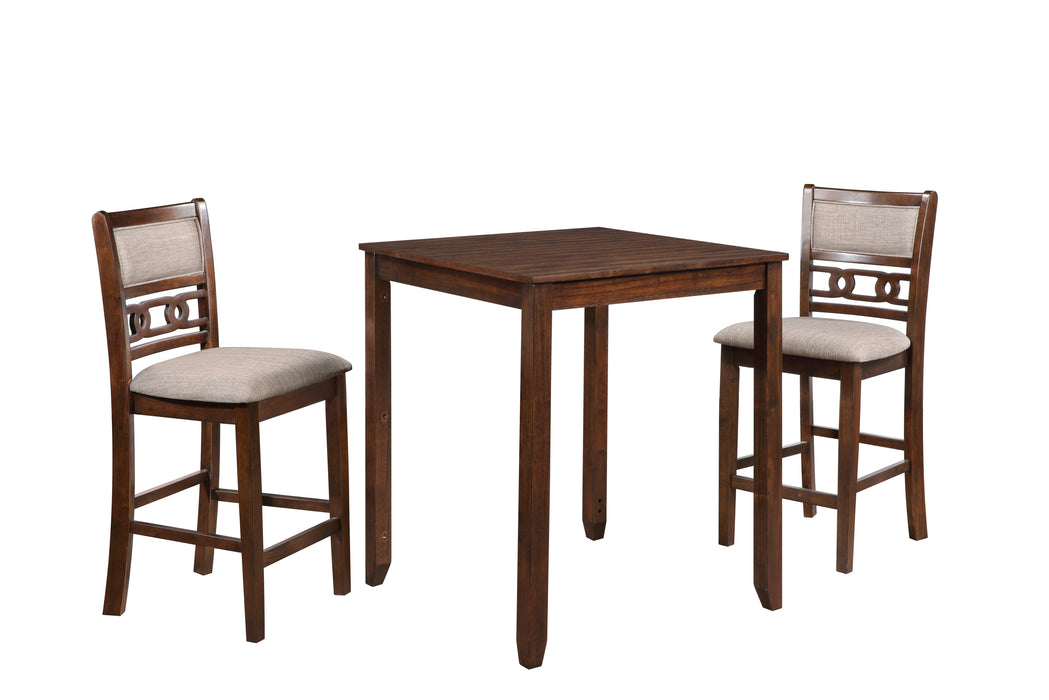 GIA 30" COUNTER TABLE W/2 CHAIRS & STG SHELF-CHERRY