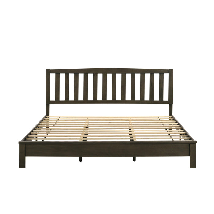 LEO 5/0 Q SLAT BED-HB/FB/RAILS-GRAY