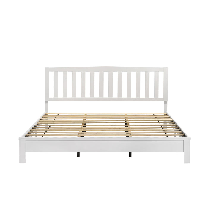 LEO 5/0 Q SLAT BED-HB/FB/RAILS-WHITE