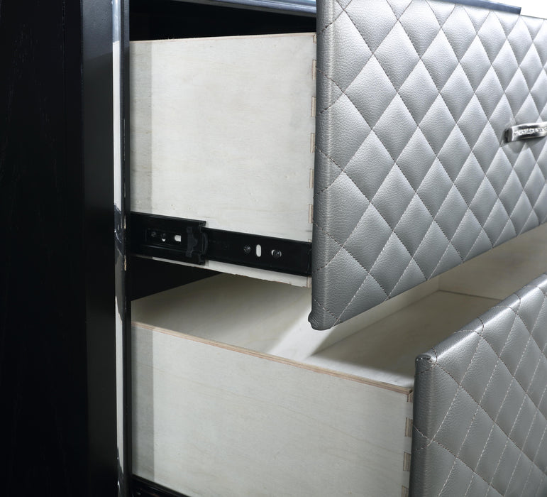 LUXOR CHEST-BLACK/SILVER