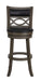 Manchester 29" Bar Stool W/Black Pu Cushions-Gray
