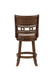 Gia 24" Swivel Counter Stool-Cherry W/Brown Fabric Seat