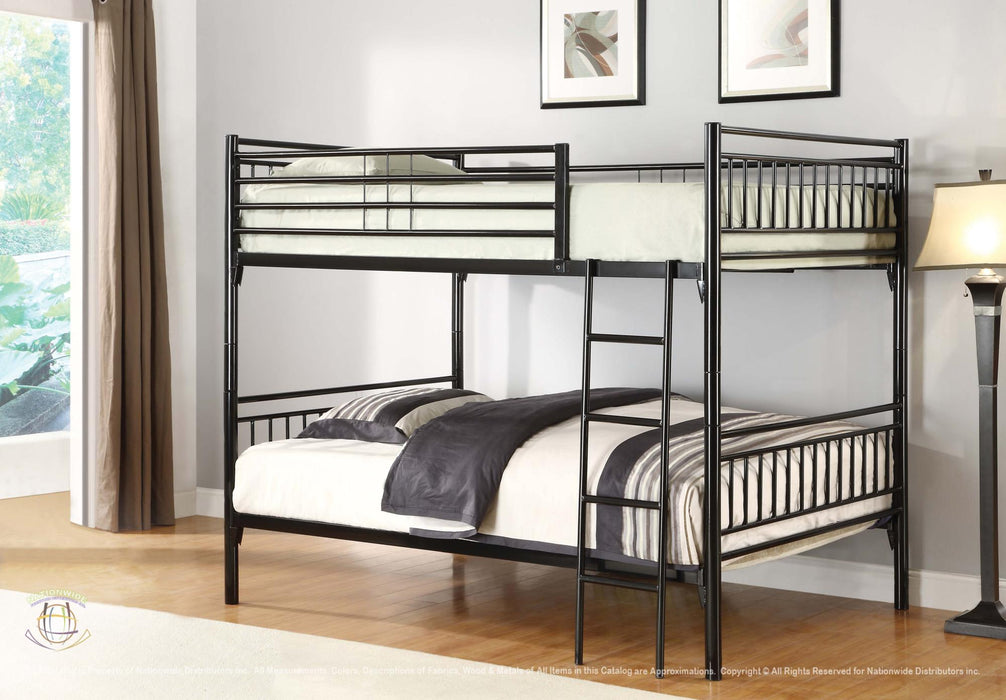 FULL/FULL BLACK METAL BUNKBED - S465