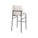Erik Bar Chair W/ Black Metal Frame- Beige (2 Per Carton)