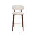 Royce Bar Chair W/Walnut Metal Frame- Beige (2 Per Carton)