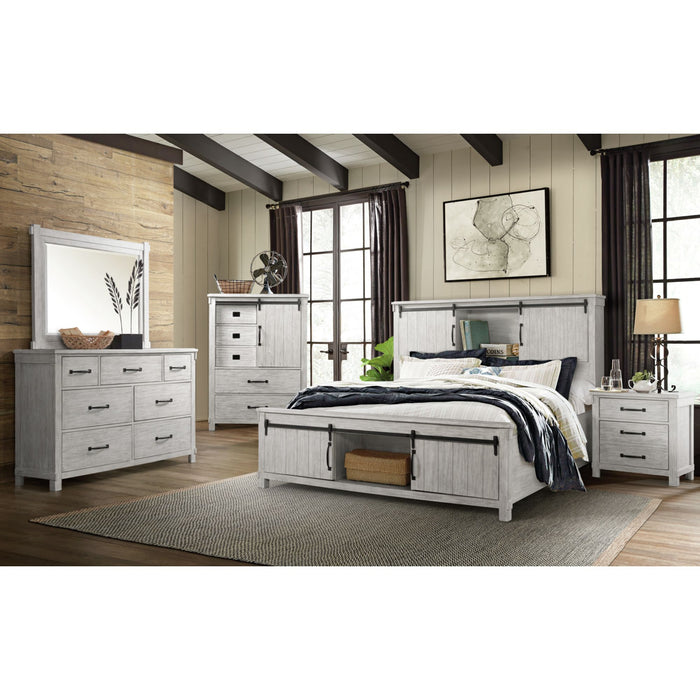 Scott Nightstand W/USB White Finish