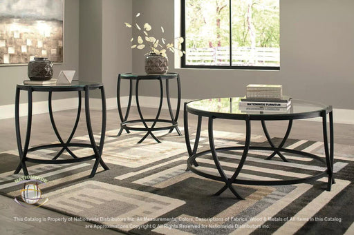 NATIONWIDE COCKTAIL AND 2 END TABLES T310-3 image