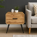 Rowan One Drawer End Table/Bedside Table-Natural