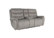 Kamari Console Loveseat W/ Dual Recliners-Gray