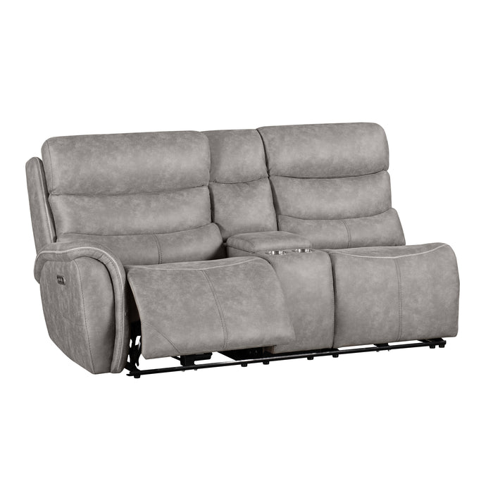 Kamari Laf Console Loveseat W/Dual Pwr Hr & Fr-Gray