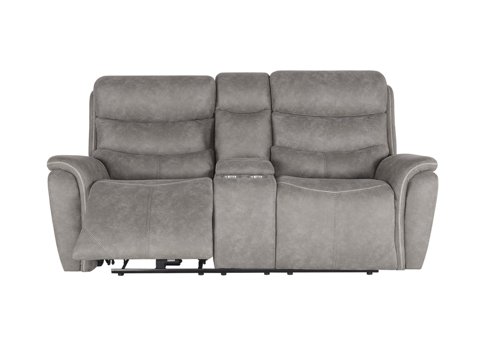 Kamari Console Loveseat W/Pwr Hr & Fr-Gray