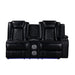 Orion Ii Raf Console Loveseat W/1 Recliner-Black