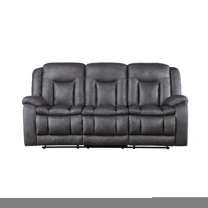 Morello Sofa W/Dual Recliner- Gray