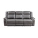Enzo Sofa W/Dual Recliner- Gray