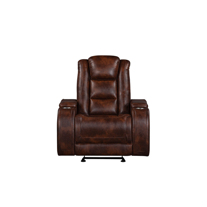 Chester Glider Recliner-Brown