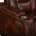 Chester Reclining Sofa W/Pwr Hr & Fr-Brown