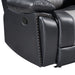 Nikko Console Loveseat W/ Dual Recliners-Black/Gray