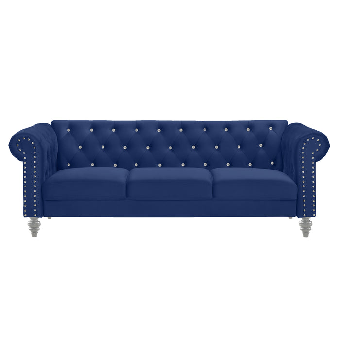Emma Crystal Sofa-Royal Blue