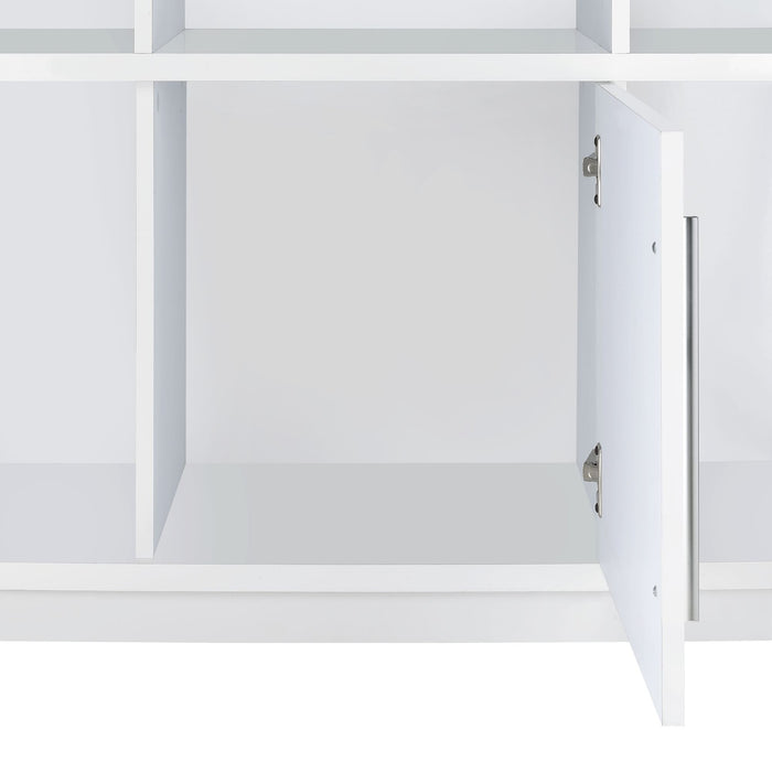 Wendolyn Wine Cabinet with Light in Glossy White