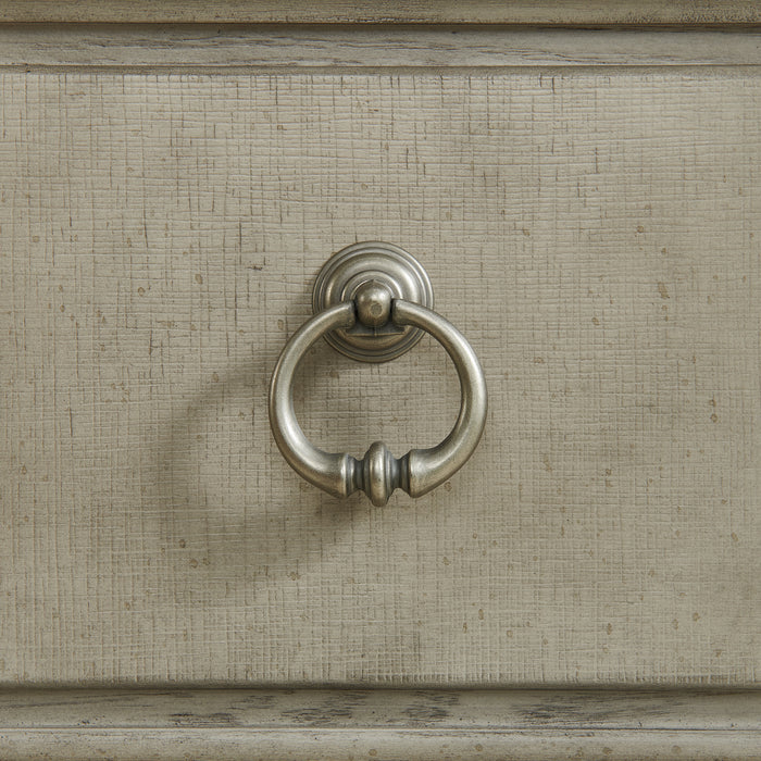 Whit-Ash 2-Drawer Nightstand with USB in Light Grey