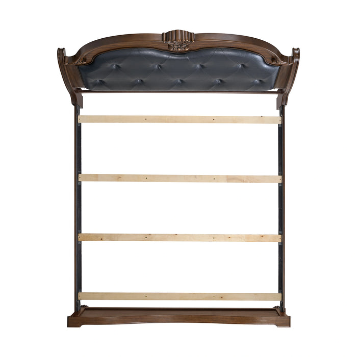 Cadenza UPH Bed with Black PU in Brown