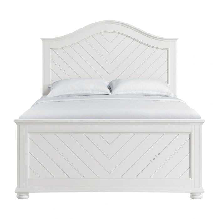 Kona Panel Bed in White