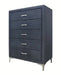 Crown Mark Furniture Lucinda 5 Drawer Chest in Gray image